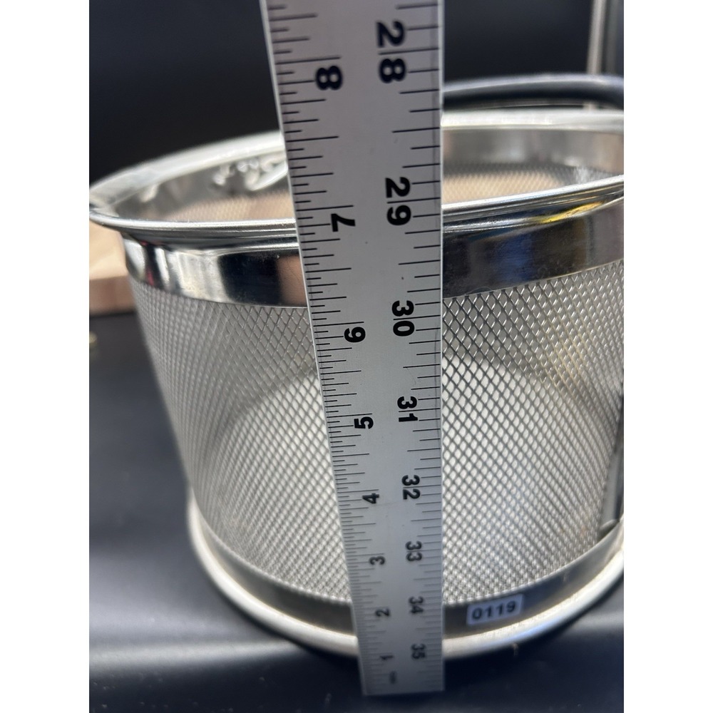 Cook's Essentials Mesh Pasta Frying Strainer Multi-Use Basket - Picture 9 of 9
